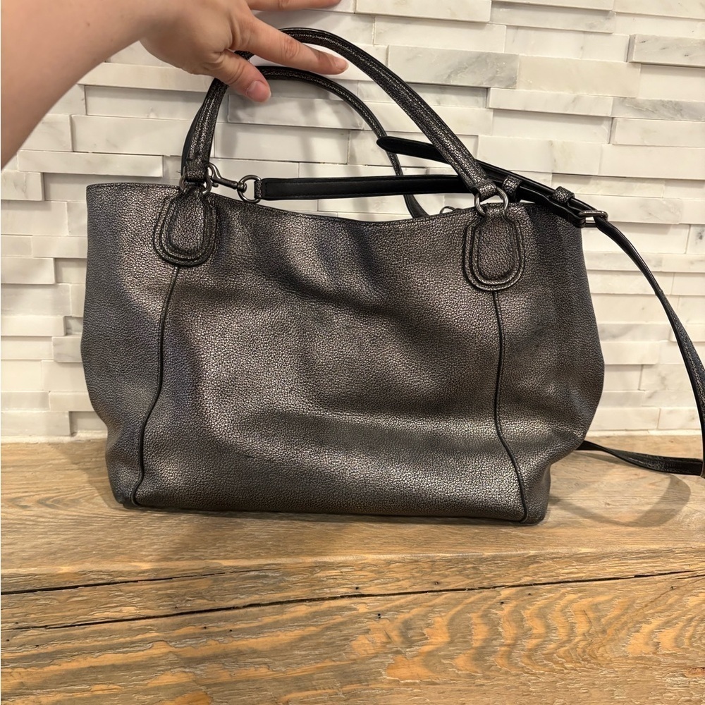 Coach Edie Gunmetal Purse - Picture 3 of 7